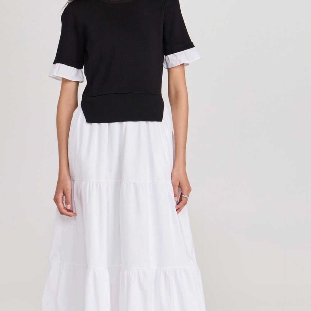 Classic Tiered White Maxi Skirt